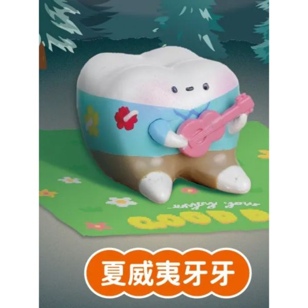 T076『現貨』牙牙家族露營趣-牙牙夏令營 Jinart x Funktoy 扭蛋 轉蛋 