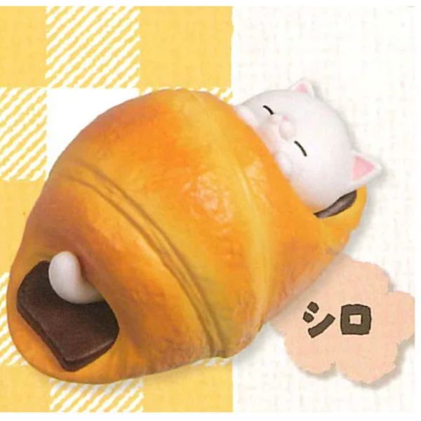 1A939『現貨』貓咪的可頌夾心睡袋 Qualia 扭蛋 轉蛋 