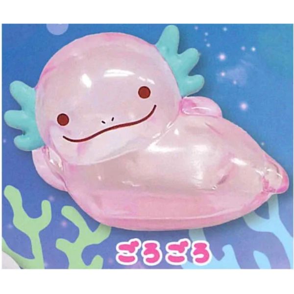 3A054『現貨』多彩蠑螈透明軟膠公仔 AMUSE 扭蛋 轉蛋 