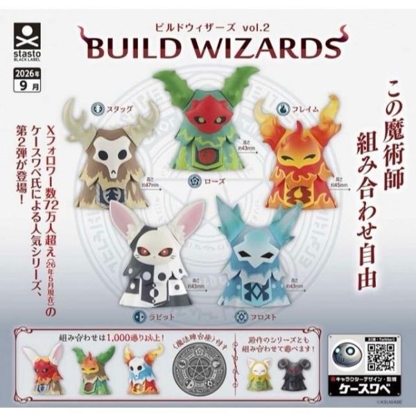 『預購』9月 BUILD WIZARDS公仔P2  Standstones  扭蛋   轉蛋 