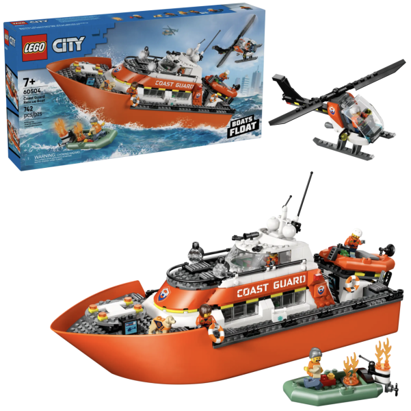 『現貨』LEGO 60504 City 海岸巡防隊救援船和直升機 盒組 