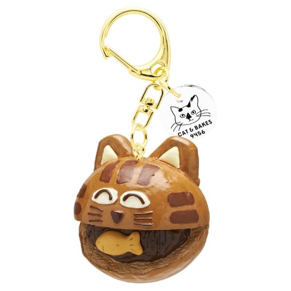 4A519『現貨』銅鑼貓麵包鉤環吊飾 KITAN 扭蛋 轉蛋 