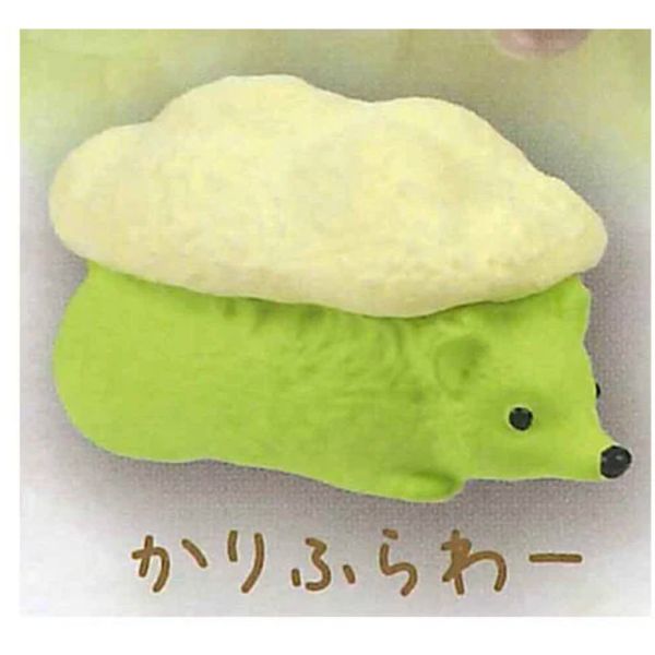 3A722『現貨』刺猬仿真料理 YELL 扭蛋 轉蛋 