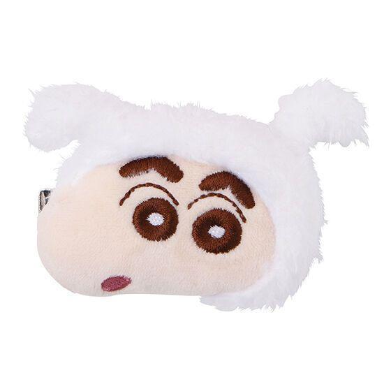 5A696『現貨』蠟筆小新毛絨造型髮夾　BANDAI  扭蛋   轉蛋 