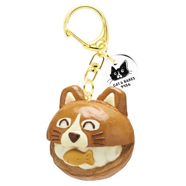 4A519『現貨』銅鑼貓麵包鉤環吊飾 KITAN 扭蛋 轉蛋 