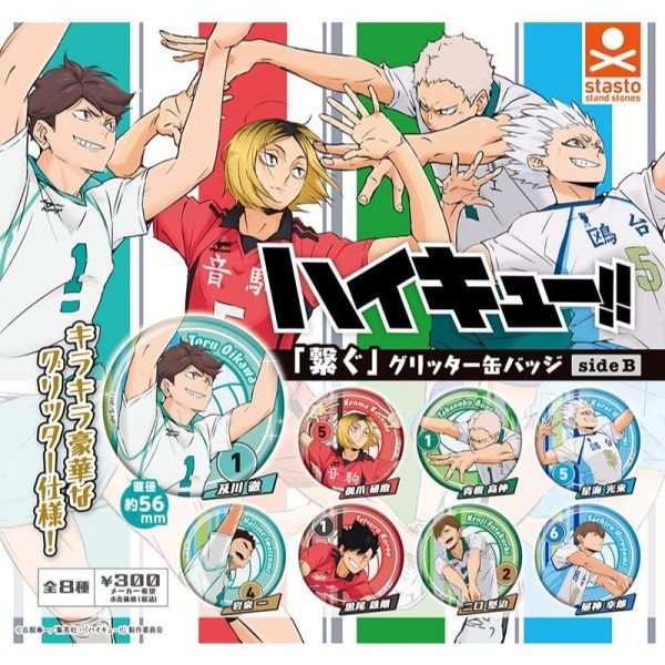 5A288『現貨』排球少年角色閃亮徽章-sideB  Standstones  扭蛋   轉蛋 