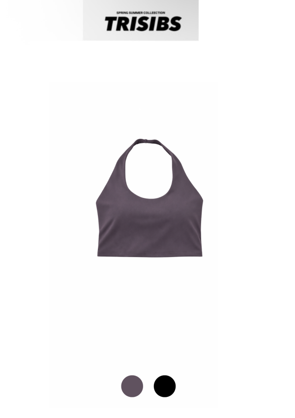TRISIBS 掛脖露背運動內衣-固定胸墊 