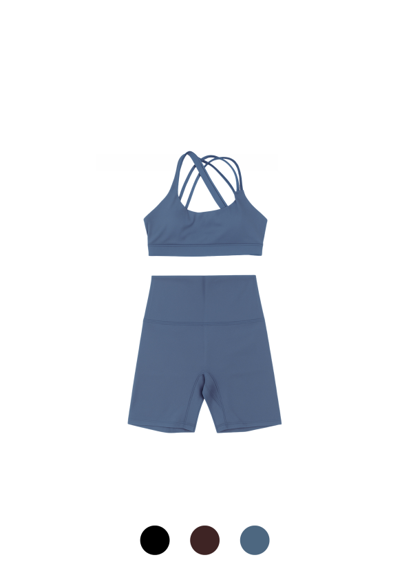 細肩美背四分褲套裝 