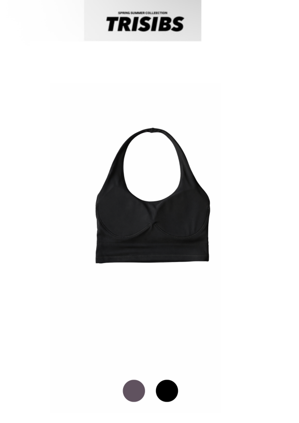 TRISIBS 掛脖露背運動內衣-固定胸墊 