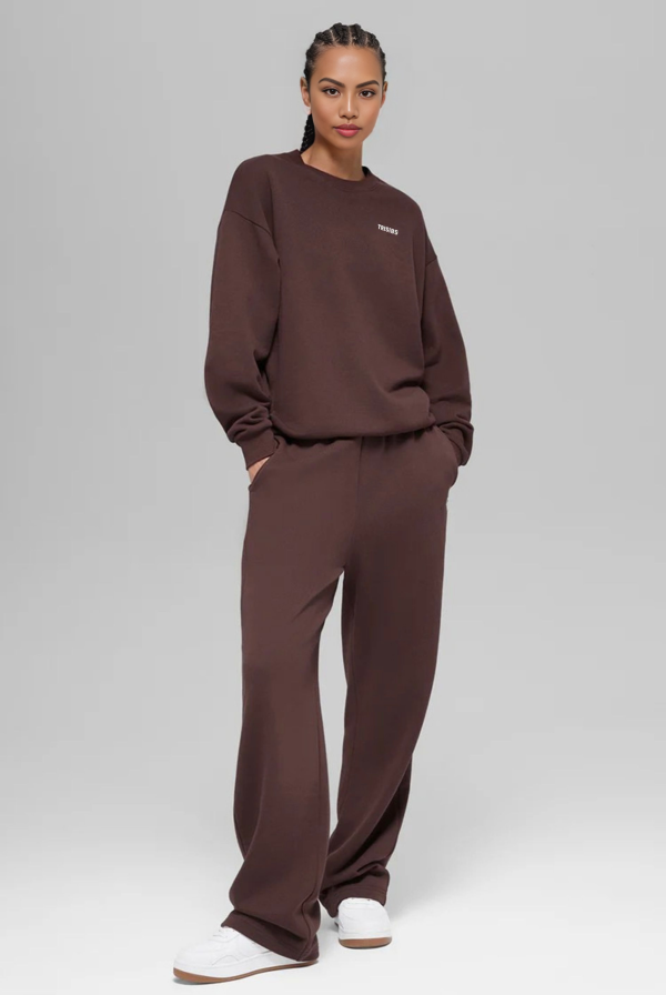 高階休閒運動服套裝｜寬口修飾腿型日常訓練服 