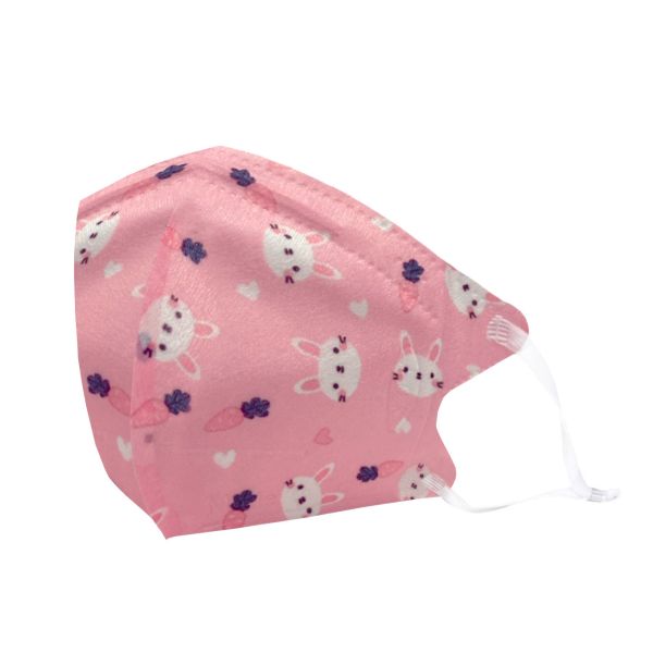 AOK兒童立體醫用口罩(粉紅兔/25入) 