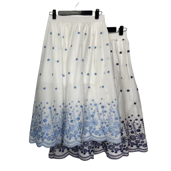日系刺繡花裙W1108B 
