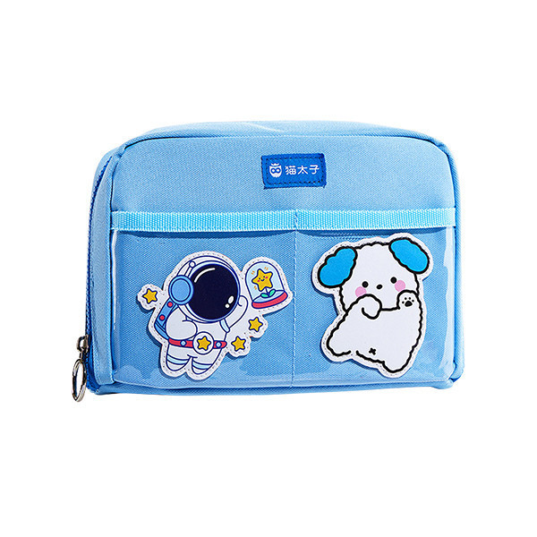 【貓太子】立式透明大容量筆袋 