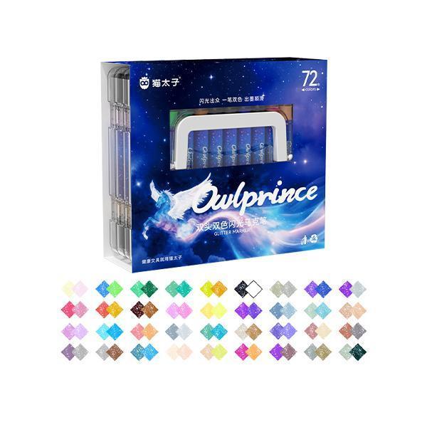 【貓太子】雙頭雙色閃光馬克筆 貓太子,馬克筆,麥克筆,螢光筆,塗鴉,手帳,筆記,爆閃馬克筆