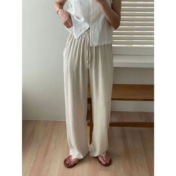 爽膚透氣超柔軟亞麻休閒長褲 棉麻,長褲,亞麻褲,透氣,爽膚