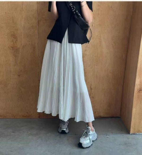 （現貨+預購）唯美涼感鬆緊A字長裙 飄逸感散裙 傘裙,仙女,長裙,飄逸,半裙