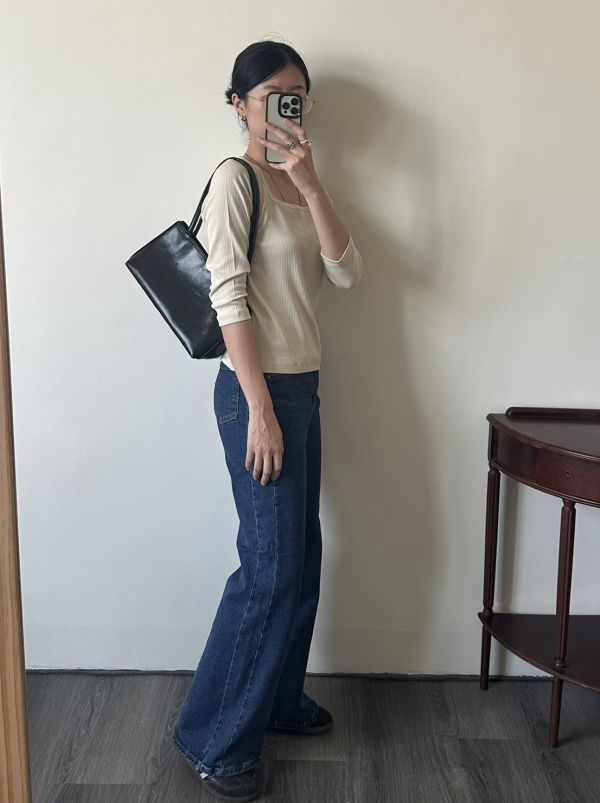 【Dearni】超美PU梯形單肩包 可放長夾 手提包 腋下包 單肩包,肩背包,方包,銀色包,梯形包