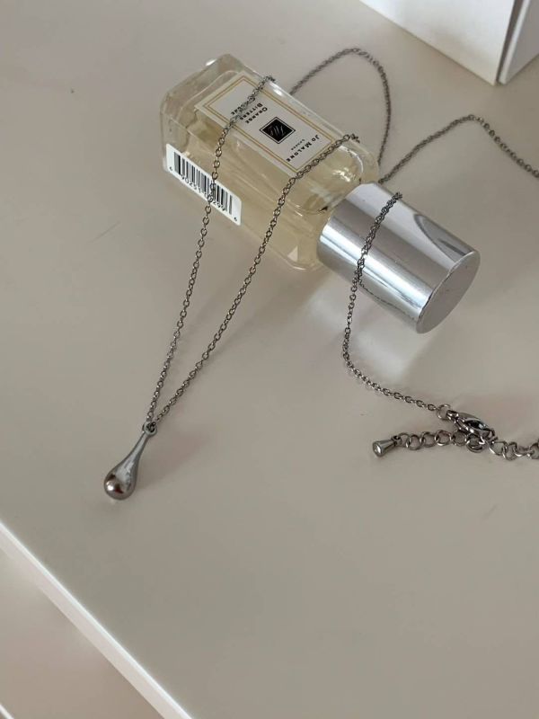 【銀語 Whisper in Silver】醫療鋼水滴項鍊 水滴項鍊,醫療鋼,細繩項鍊,長鍊