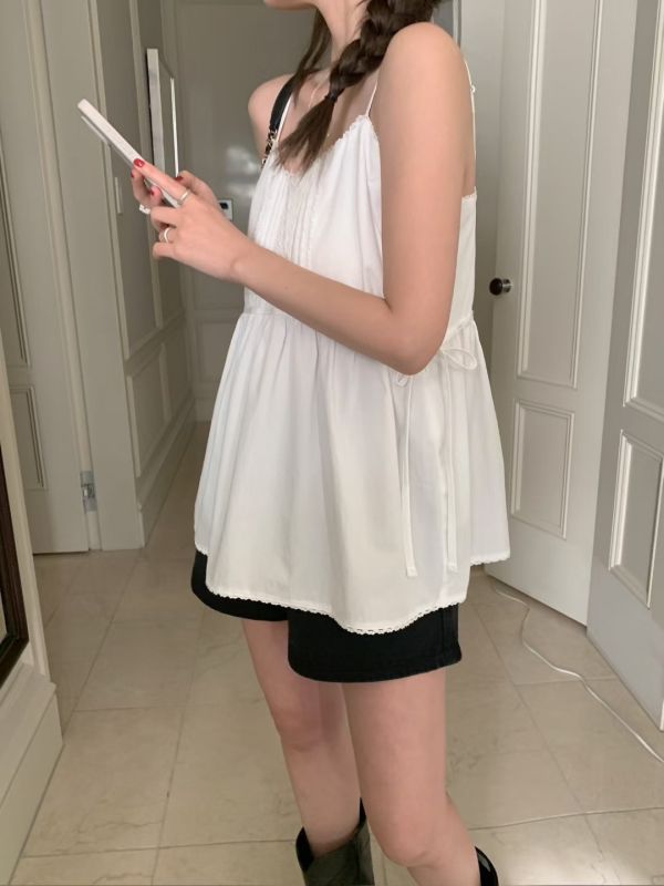 法式甜美減齡花邊連衣裙 吊帶裙 