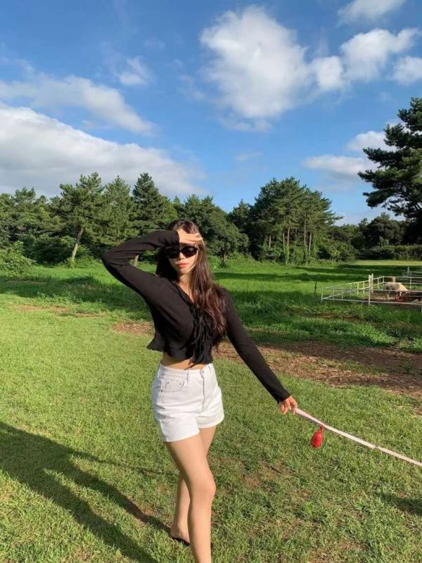 輕薄透氣木耳邊綁帶長袖罩衫 長袖上衣 木耳邊,薄長袖,上衣,女裝,正韓,蝴蝶結