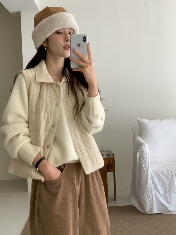 【TIZZI】鹽系鋪棉格子尼龍背心 鋪棉背心 TIZZI,鋪棉背心,背心,疊穿