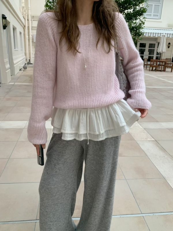 荷葉邊蝴蝶結條紋雙層裙 層次上衣 吊帶背心 東大門 吊帶 背心 可調節背心 層次感穿搭