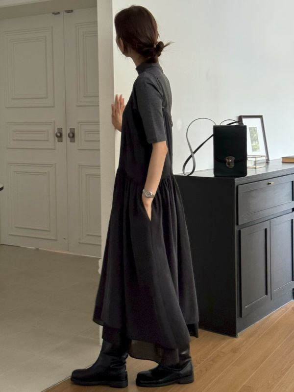 【TIZZI】親膚柔嫩細肩帶長洋裝 疊穿洋裝 TIZZI,洋裝,長板,細肩帶