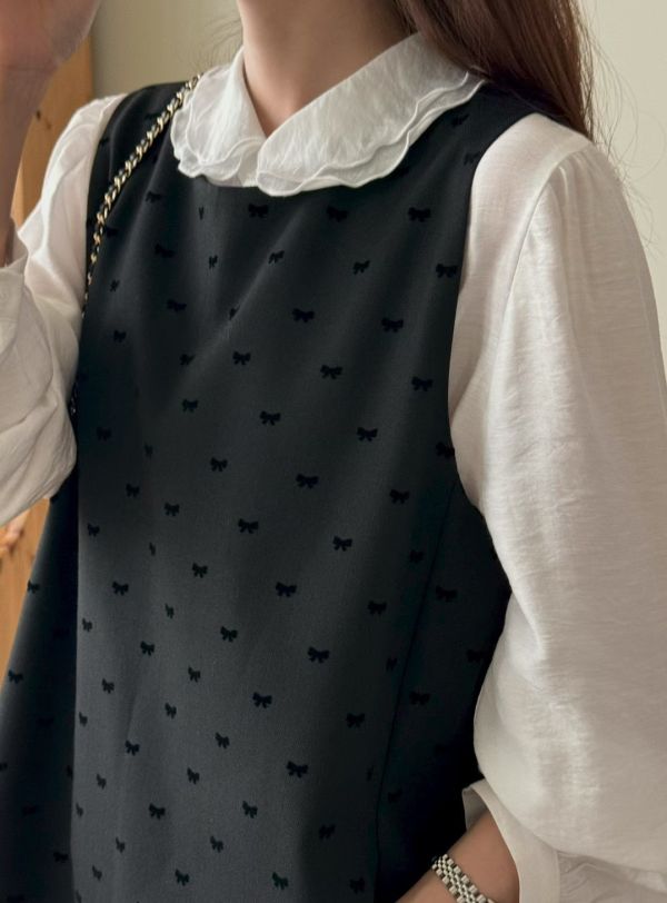 【TIZZI】俏麗蝴蝶結疊穿洋裝 短洋裝 短版 TIZZI,短洋,短版洋裝,無袖