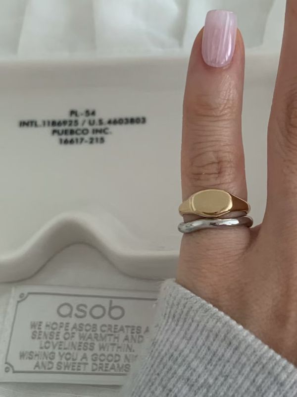 【心鏡之環 Mirror of Mind】醫療鋼橢圓尾戒 尾戒,醫療鋼,橢圓戒,金屬,飾品,小指戒