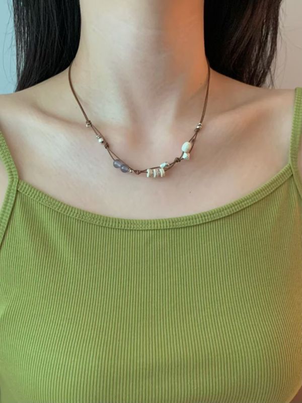 【森語 Whisper of Woods】編織項鍊 編織項鍊,串珠項鍊,天然項鍊