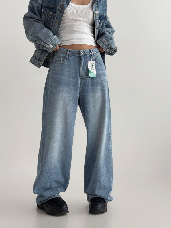 日常寬鬆百搭神褲 牛仔長褲 牛仔褲,長褲,直筒褲,寬褲