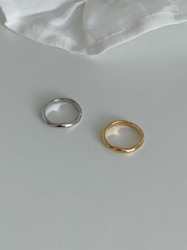 【不完美的圓 Imperfect Circle】醫療鋼不規則圓形尾戒 尾戒,飾品,韓國,醫療鋼