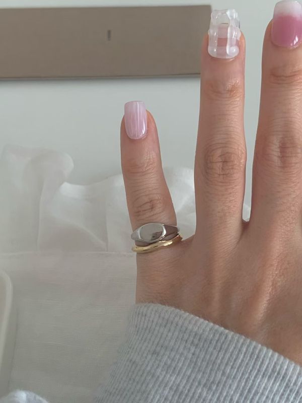 【不完美的圓 Imperfect Circle】醫療鋼不規則圓形尾戒 尾戒,飾品,韓國,醫療鋼