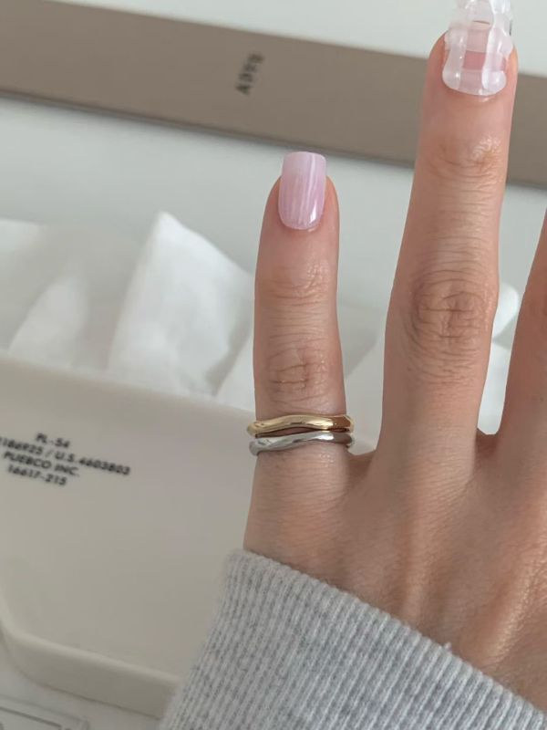 【不完美的圓 Imperfect Circle】醫療鋼不規則圓形尾戒 尾戒,飾品,韓國,醫療鋼