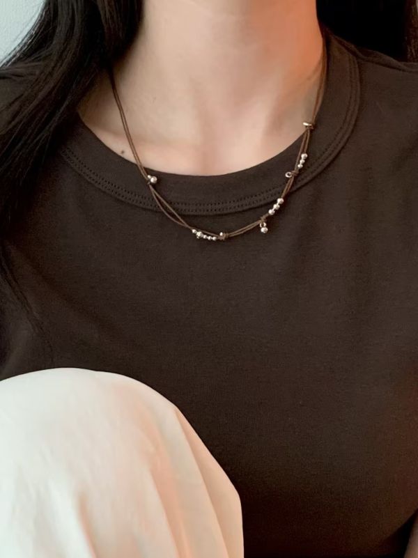 【無聲之界 Quiet Realm】雙層細繩珠子項鍊 串珠項鍊,雙層細繩,珠子,繩鍊,頸鍊