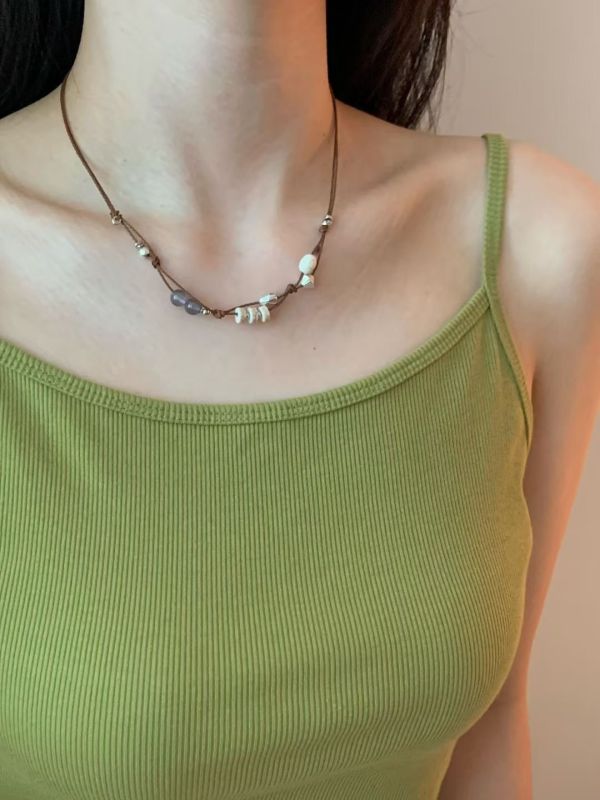 【森語 Whisper of Woods】編織項鍊 編織項鍊,串珠項鍊,天然項鍊