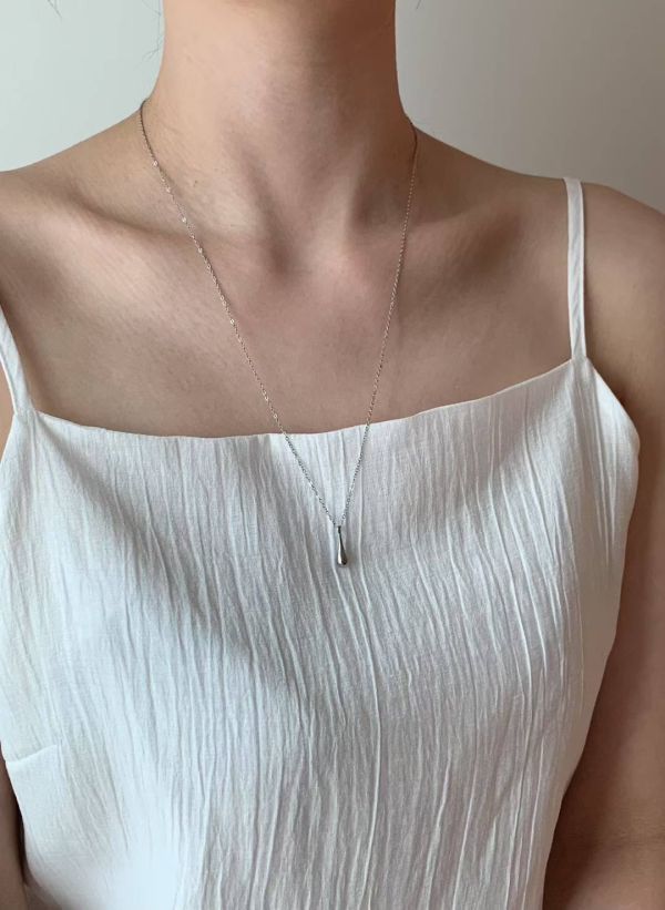 【銀語 Whisper in Silver】醫療鋼水滴項鍊 水滴項鍊,醫療鋼,細繩項鍊,長鍊
