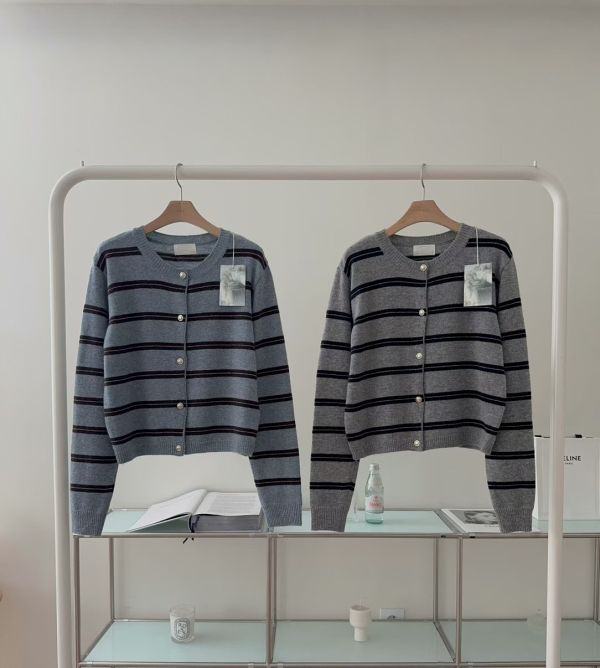 鹽系羊毛條紋長袖外套 TIZZI,羊毛,外套,條紋