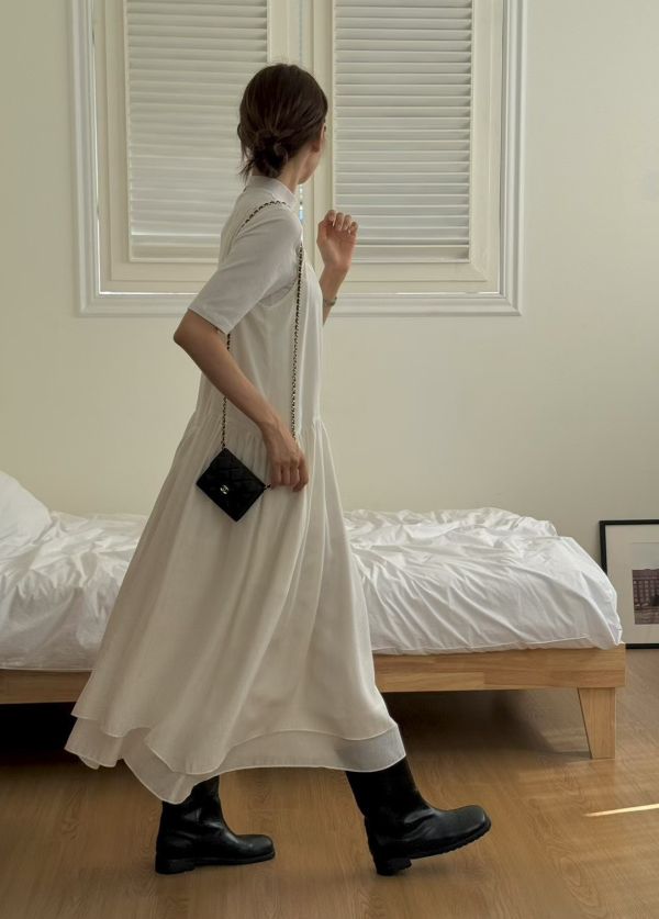 【TIZZI】親膚柔嫩細肩帶長洋裝 疊穿洋裝 TIZZI,洋裝,長板,細肩帶