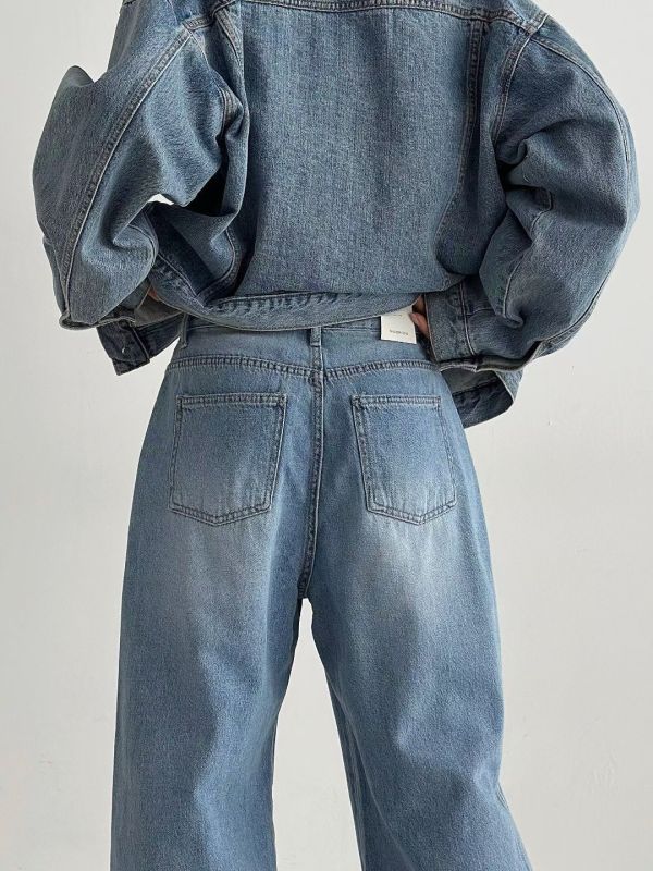 日常寬鬆百搭神褲 牛仔長褲 牛仔褲,長褲,直筒褲,寬褲