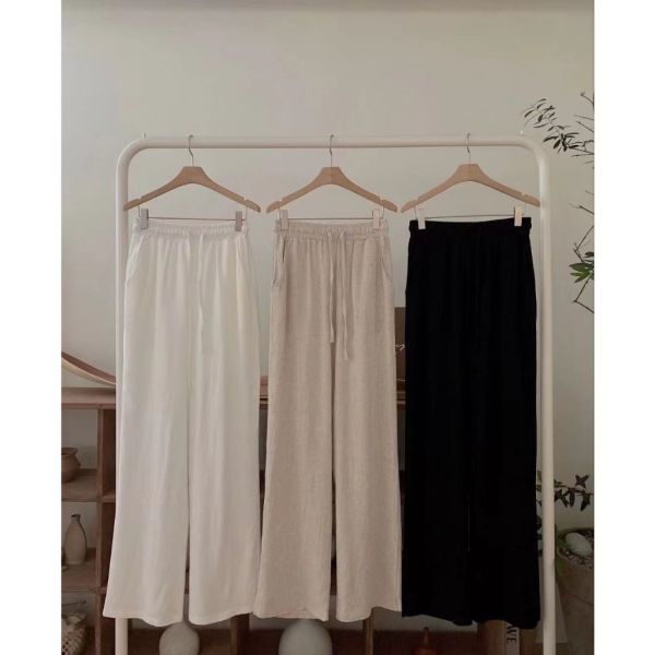 爽膚透氣超柔軟亞麻休閒長褲 棉麻,長褲,亞麻褲,透氣,爽膚