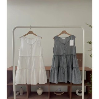 俏麗無袖蛋糕短洋裝 短版洋裝 小可愛 短洋,正韓,洋裝,短版,俏麗,蛋糕裙