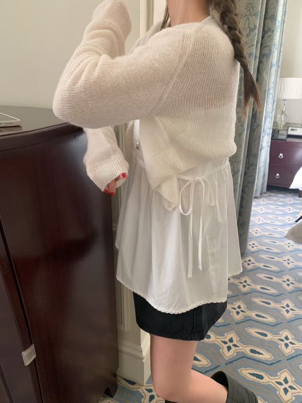 法式甜美減齡花邊連衣裙 吊帶裙 