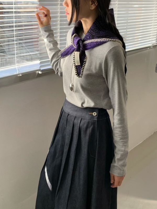 原色單寧鬆緊腰長裙 牛仔裙 原色,單寧,長裙,牛仔,牛仔裙