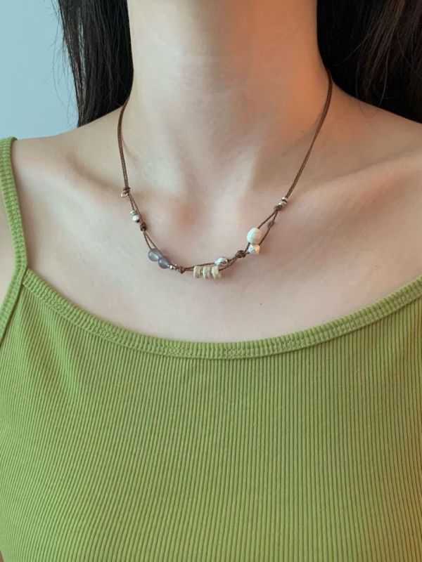 【森語 Whisper of Woods】編織項鍊 編織項鍊,串珠項鍊,天然項鍊