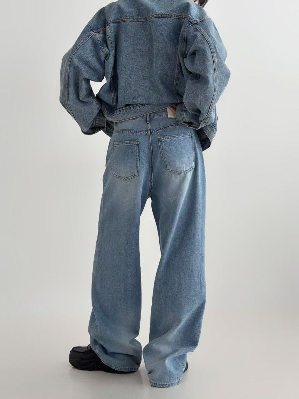 日常寬鬆百搭神褲 牛仔長褲 牛仔褲,長褲,直筒褲,寬褲