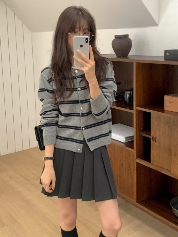 鹽系羊毛條紋長袖外套 TIZZI,羊毛,外套,條紋