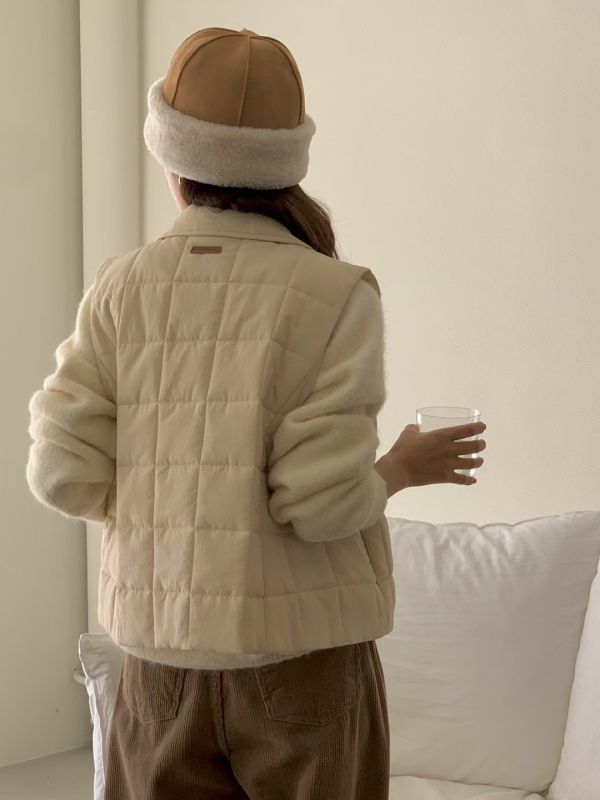 【TIZZI】鹽系鋪棉格子尼龍背心 鋪棉背心 TIZZI,鋪棉背心,背心,疊穿