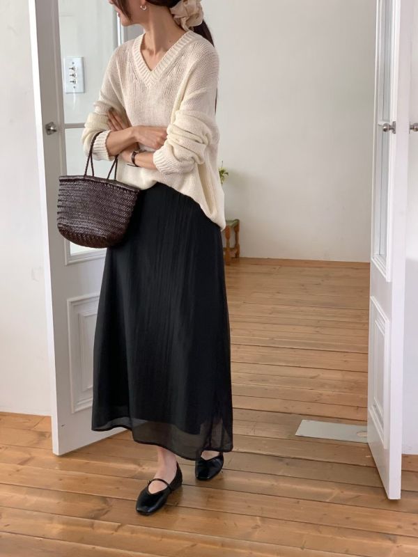 （現貨+預購）親膚舒適氣質半裙 雙層薄紗長裙 百搭 裙子 長裙,半裙,薄紗,雙層,質感,A字裙