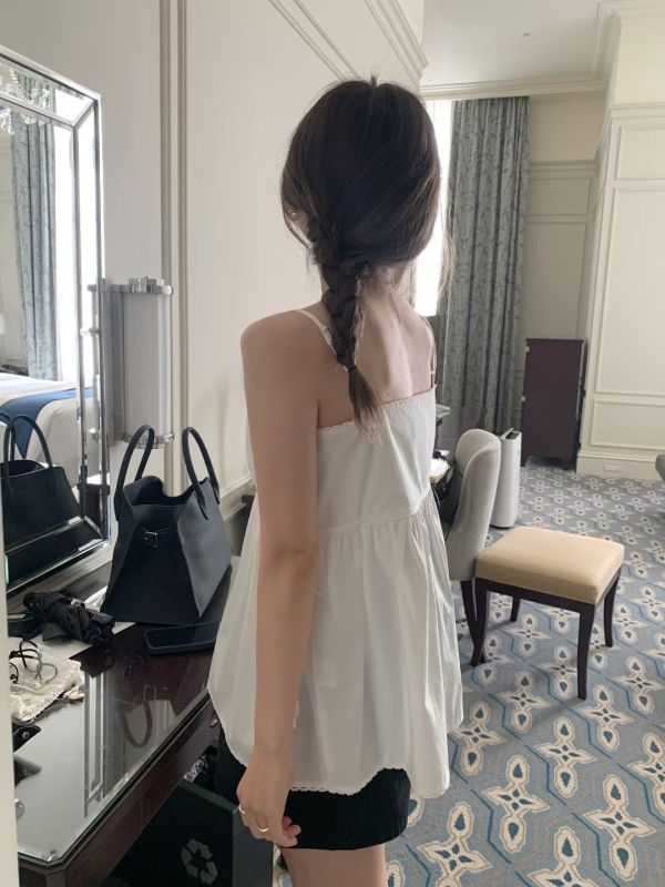 法式甜美減齡花邊連衣裙 吊帶裙 